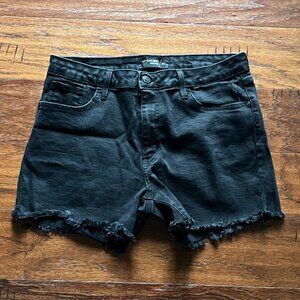 Just Black Denim - Black High Rise Jean Shorts